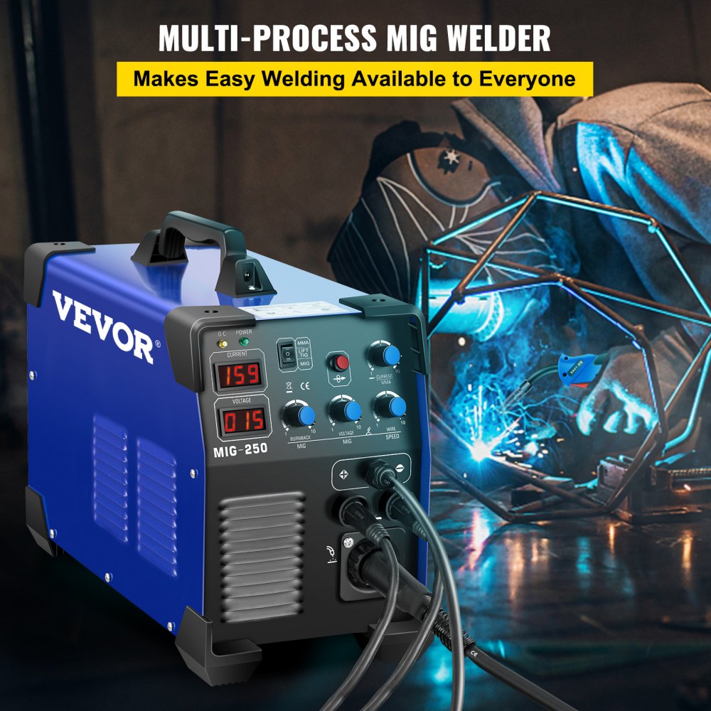 MIG lasapparaat MIG-250 Lasapparaat MMA TIG IGBT DC Automatisch