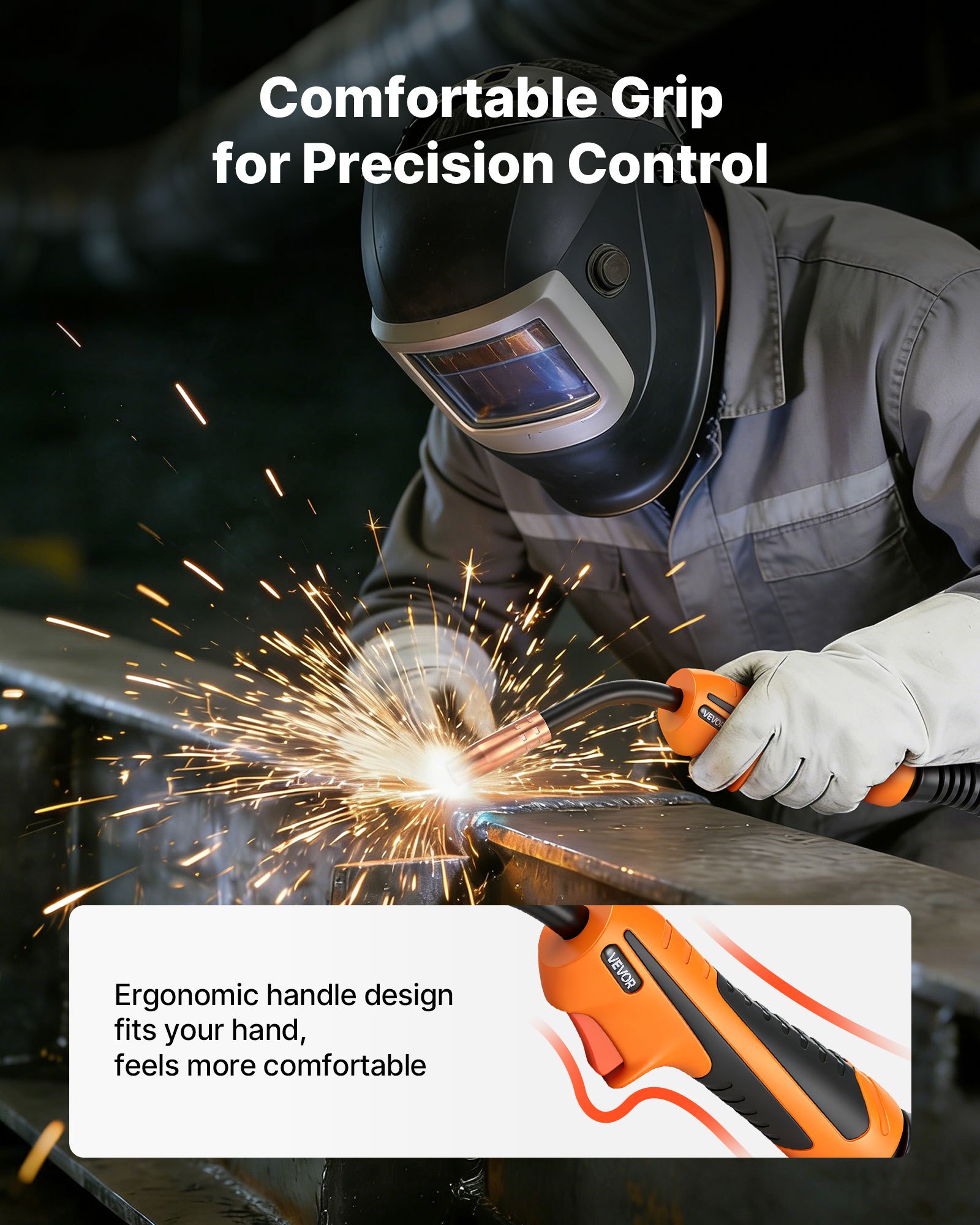 VEVOR 100A MIG Welding Gun with 3m Cable, Replacement for Lincoln Magnum 100L (K530-5) - with 11PCS Mig Welding Contact Tips