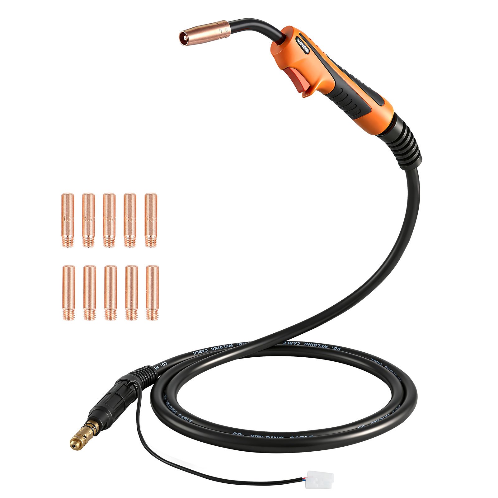 VEVOR 100A MIG Welding Gun with 3m Cable, Replacement for Lincoln Magnum 100L (K530-5) - with 11PCS Mig Welding Contact Tips