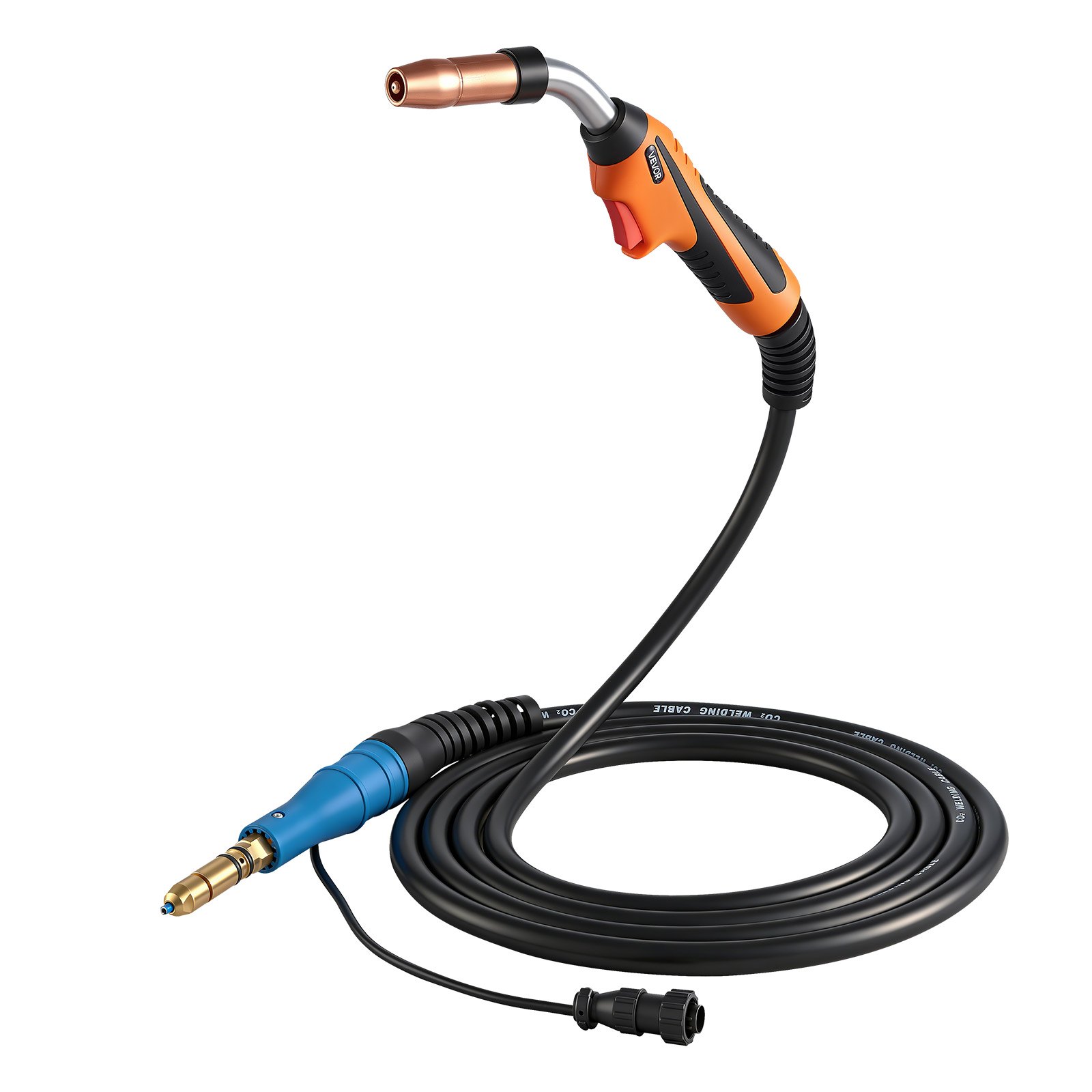 VEVOR 250A MIG Welding Gun with 4.57m Cable, Replacement for Miller MDX-250 - with 11PCS Mig Welding Contact Tips
