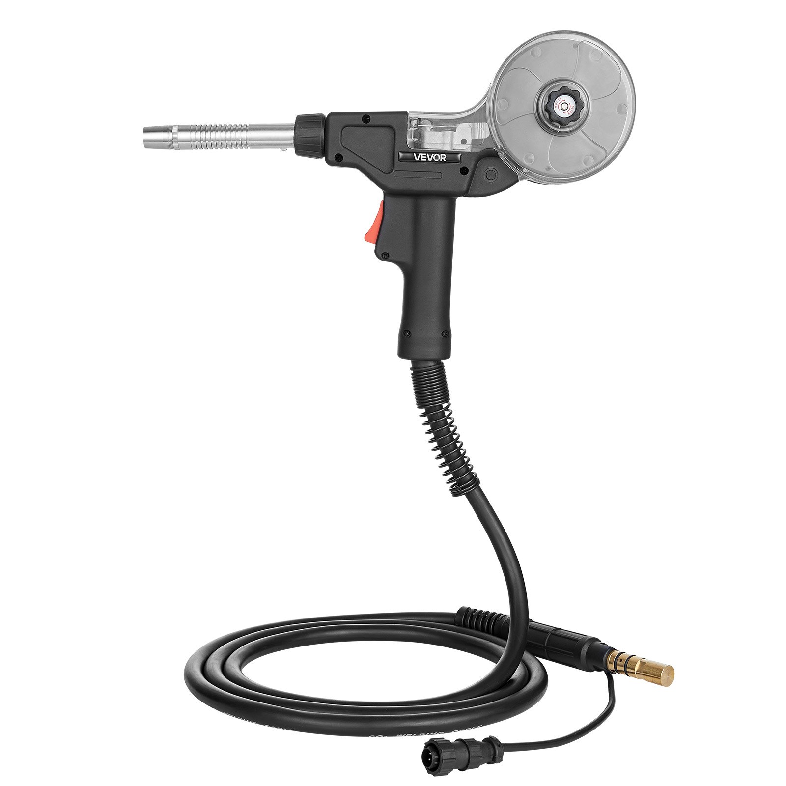 VEVOR 135A MIG-lasbrander met 3 m slang, MIG-laspistool met 11 reservemondstukken en dubbele V-groef, professionele lasaccessoires compatibel met Miller Spoolmate 100, gasmetaalbooglasmachine voor werkplaats