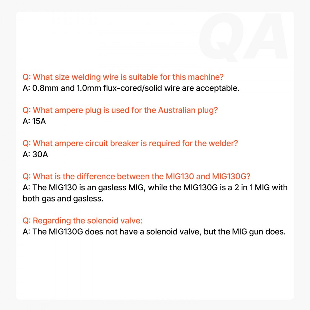 VEVOR MIG Welder, 130A Synergic Mig Welding Machine, 2-in-1 Gas MIG/Gasless Flux Core MIG Multi-Process Welder Machine, Portable Mig Welder with IGBT Inverter Technology & Digital Display Screen