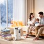 VEVOR Handdoekverwarmer met emmer van 20 liter, LED-display en instellingen (timer en temperatuur) en veiligheidsslot, handdoekverwarmer voor badkamer, wasruimte of vloer, voor het verwarmen van dekens en pyjama's.