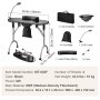 VEVOR Manicure Table, Foldable Nail Table with Electric Dust Collector, Movable Nail Tech Desk and 4 Wheels, 3 Dust Bags, Bendable LED Lamp, MDF Nail Art Workstation