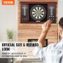 VEVOR Dartboard and Cabinet Set, Ready-to-Play Bundle Official Size Dartboard Cabinet Set, Steel Tip Dart Cabinet, Features Easy Assembly, Complete with All Accessories, Perfect for Cricket Games