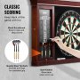 VEVOR Dartboard and Cabinet Set, Ready-to-Play Bundle Official Size Dartboard Cabinet Set, Steel Tip Dart Cabinet, Features Easy Assembly, Complete with All Accessories, Perfect for Cricket Games
