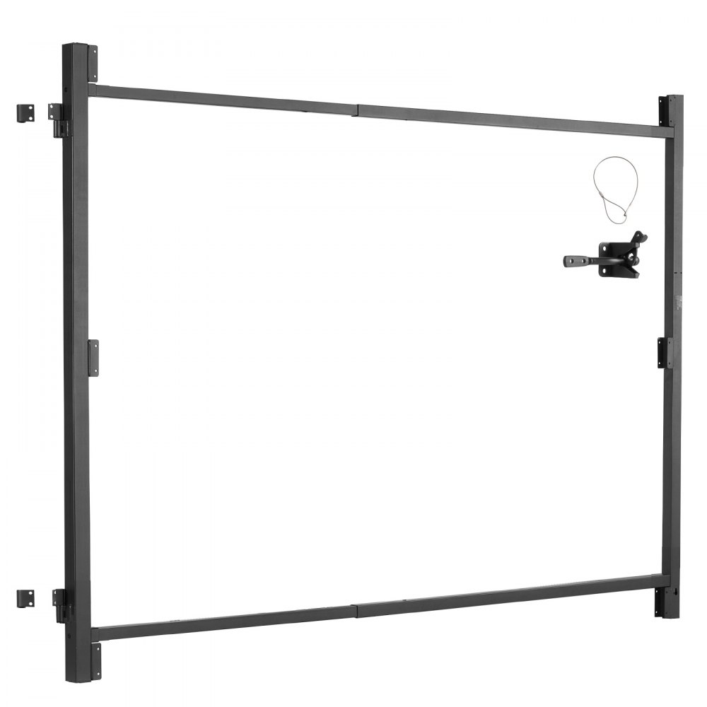 VEVOR Gate Building Kit, Fits 40 to 72 in Wide Openings, Up from 4 to 5 ft High Fence, Adjustable Gate Building Kit, Anti Sag Full Gate Frame Kit with Latch Lock and Screws, for Wooden Fence, Iron
