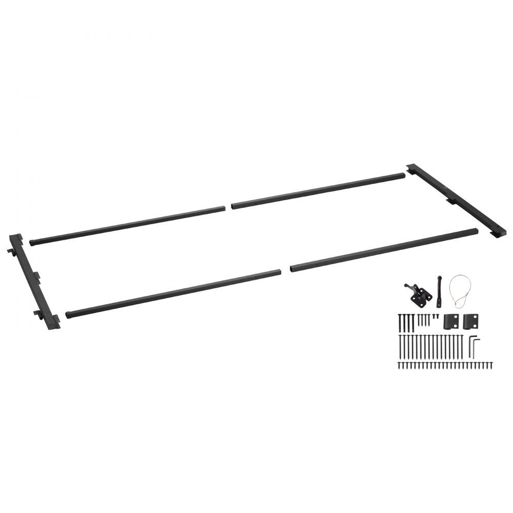 VEVOR Gate Building Kit, Fits 60 to 96 in Wide Openings, Up from 4 to 5 ft High Fence, Adjustable Gate Building Kit, Anti Sag Full Gate Frame Kit with Latch Lock and Screws, for Wooden Fence, Iron