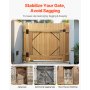 VEVOR Gate Corner Brace Bracket, Anti Sag Gate Frame Hardware Kit, Gate Frame Brace Bracket with Latch Lock, Latch Lock Rope, for Shed Doors, Corral Gates, Driveway Gates, Stable Gates, Iron, Black