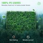VEVOR Kunstmatig Buxus Hegpaneel, 24 Stuks, 50,8 x 50,8 cm, Kunstmatige Heggen, Kunstmatige Buxusomheining, Nep Klimop Realistisch Effect Groene Plastic Decoratie Voor Tuinen en Werven, 4 cm Dikte