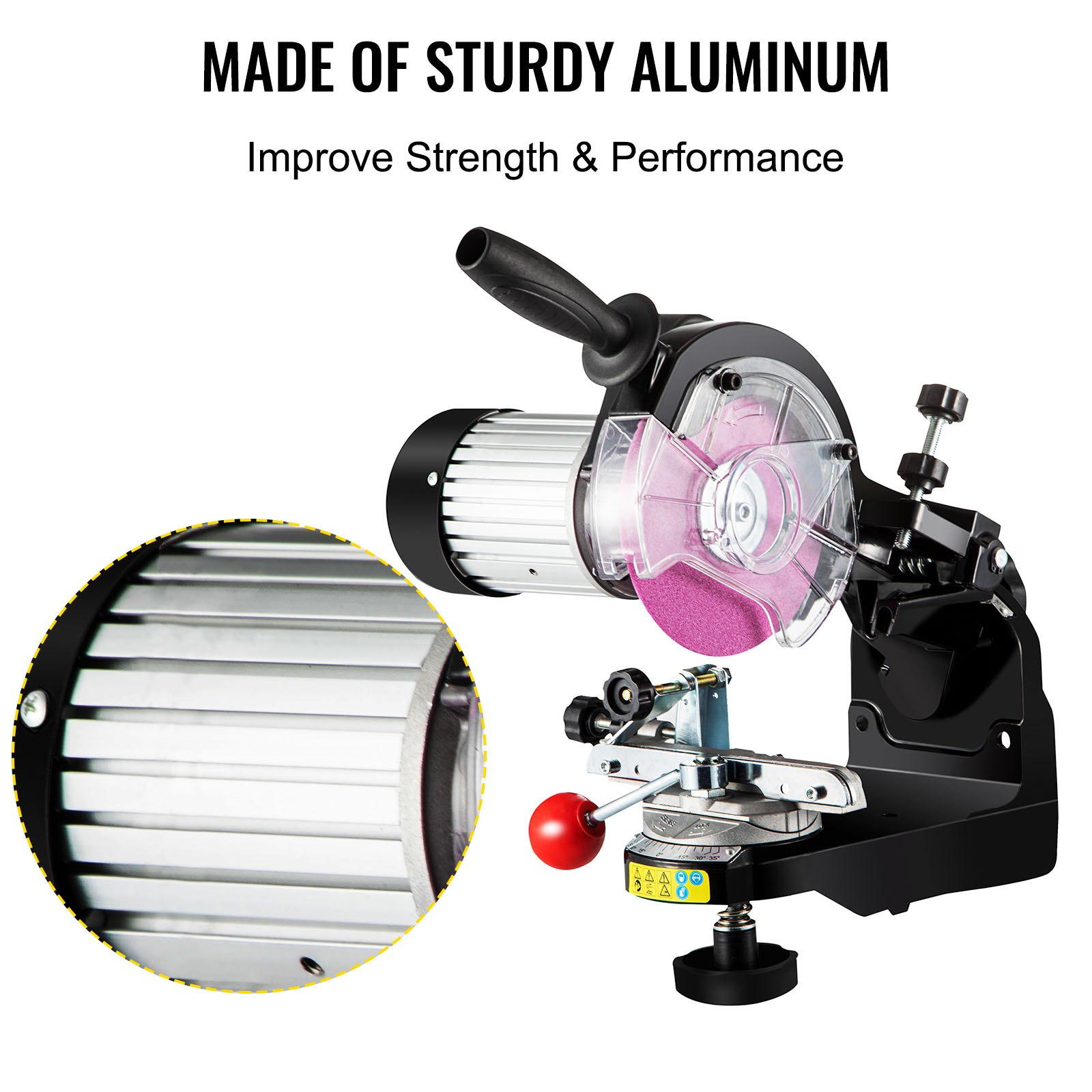 VEV Chainsaw Sharpener Professional 230V Electric Chainsaw Blade Sharpener 230W Electric Bench Top Chainsaw Blade Chain Sharpener 145mm Grinder with Induction Motor