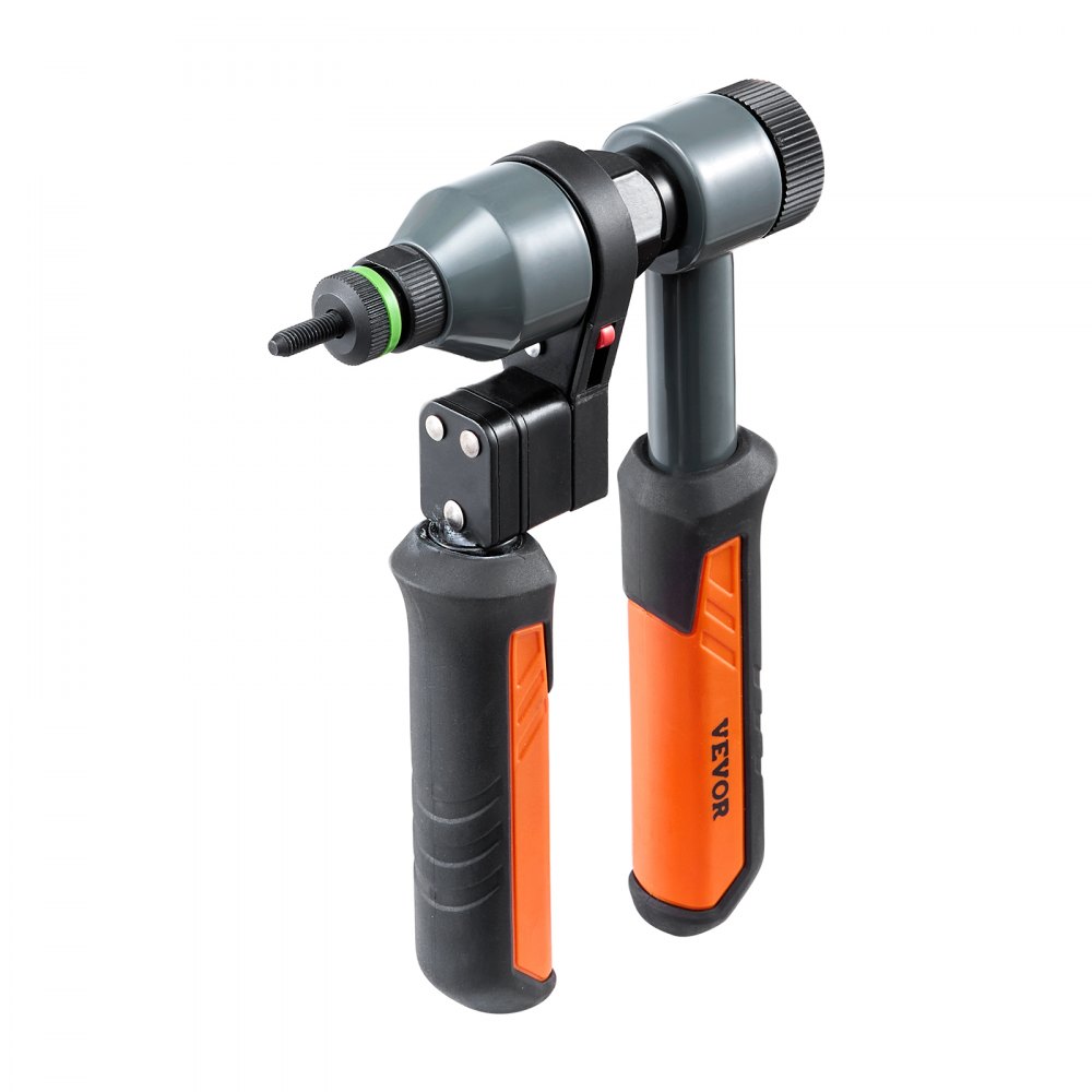 VEVOR Rivet Nut Tool Kit, 9-Inch Ratchet Rivnut Tool Kit, with 10 Mandrels and 100 Nuts, Metric and SAE Size M5, M6, M8, M10, M12, 8-32, 10-24, 1/4-20, 5/16-18, 3/8-16 UNC, with a Rugged Carrying Case