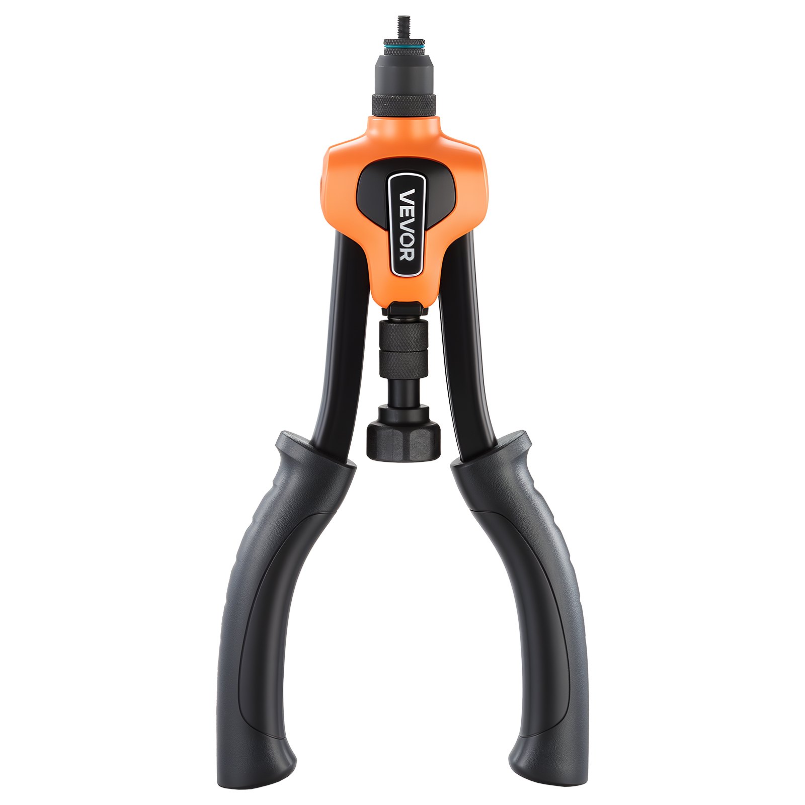 VEVOR klinknagelmoerenset 34 cm, tweehandig klinknagelgereedschap met 7 doornen en 70 moeren in metrische en SAE-maten (M6, M8, M10, 10-24, 1/4-20, 5/16-18, 3/8-16 UNC) incl. draagtas, voor thuis en in de auto