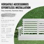 VEVOR houten schommelstoel voor op de veranda met accessoires voor eenvoudige montage en installatie in een weelderige groene tuin.