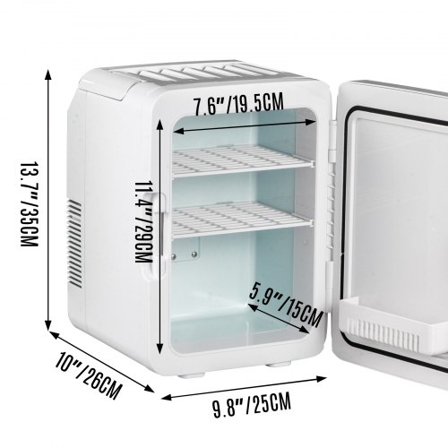 Vevor Mini-koelkast Kleine Koelkast Koelbox Kleinmini Fridge10l Rozehuis/auto