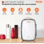 VEVOR Mini Fridge, 6L/8 Cans Compact Personal Fridge, AC/DC Portable Thermoelectric Cooler and Warmer Refrigerators, Skincare Fridge for Beverage, Snacks, Home, Office and Car, CE Listed (Black)