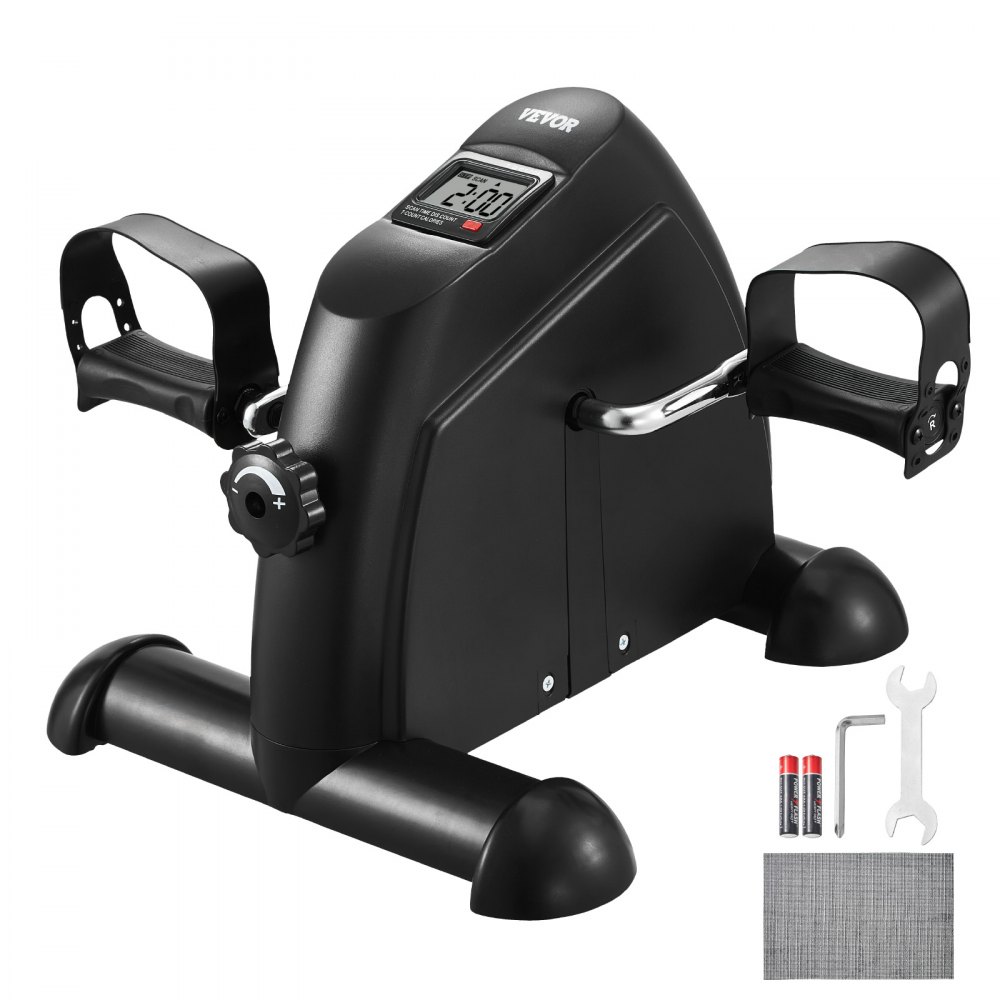 VEVOR Pedaaltrainer Beentrainer Hometrainer voor arm-/beentraining, Pedaaltrainer met weerstand op meerdere niveaus voor training, Draagbare fietspedaaltrainer met LCD-scherm en antislipmat