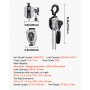 VEVOR Mini Hefboomtakel, 1/4T Capaciteit, Handkettingtakel, 3 m Hefvermogen, G80 Stalen Legering Ketting met Mechanische Dubbele Palrem, Kettingtakel 360° Draaibare Haken, voor Magazijn, Bouw, Garage