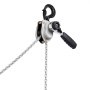 VEVOR Mini Hefboomtakel, 1/4T Capaciteit, Handkettingtakel, 3 m Hefvermogen, G80 Stalen Legering Ketting met Mechanische Dubbele Palrem, Kettingtakel 360° Draaibare Haken, voor Magazijn, Bouw, Garage