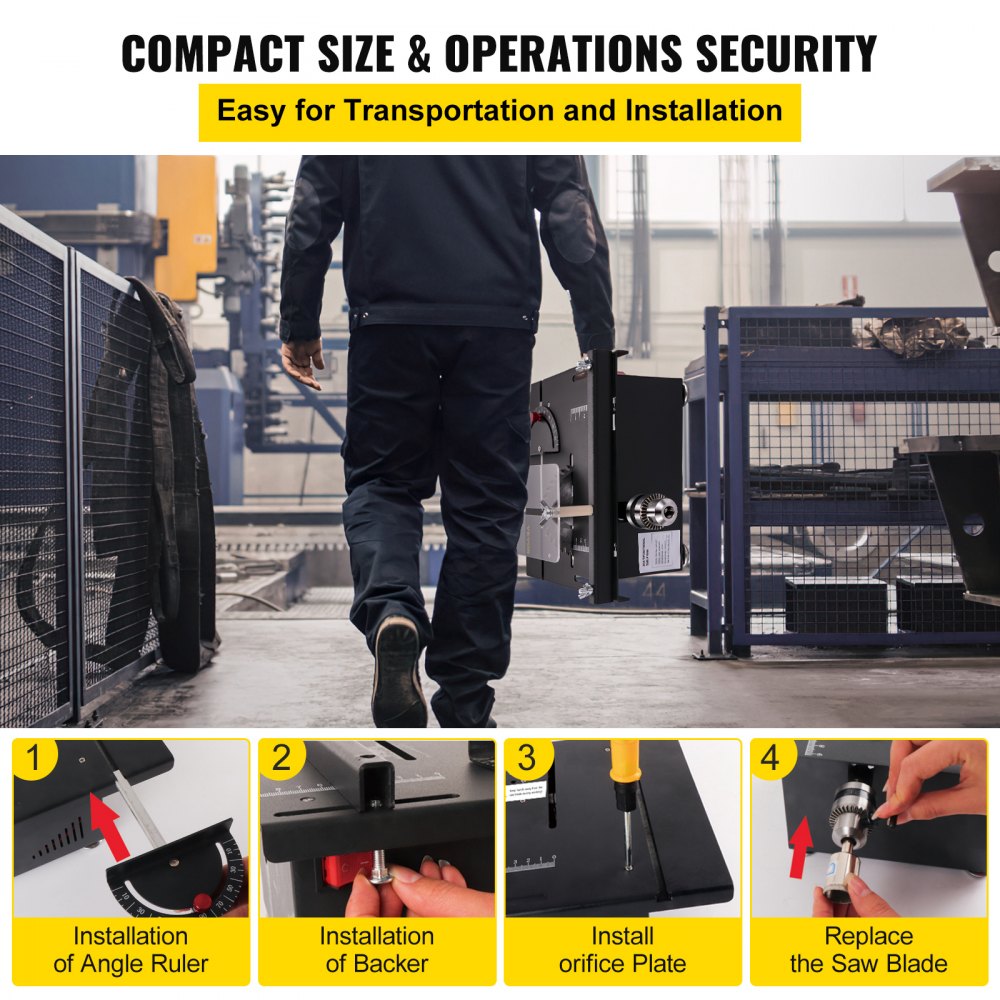 VEVOR Mini Tafelzaag 240x220x100 mm Kleine Tafelzaag 96W Mini Precisie Tafelzaag Gemaakt van Metaal en Elektronische Componenten met Snelheidsaanpassing op 7 Niveaus voor Snijden Slijpen Polijsten enz