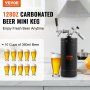 VEVOR Biertapsysteem Mini Bierfust Bierbrouwapparaat 4 L, Draagbare Drukvatset Mini RVS Vat Bier Growler Systeem met Verstelbare Tap 27 ℃, Tapbier Thuisbrouwen Vers en Koolzuurhoudend