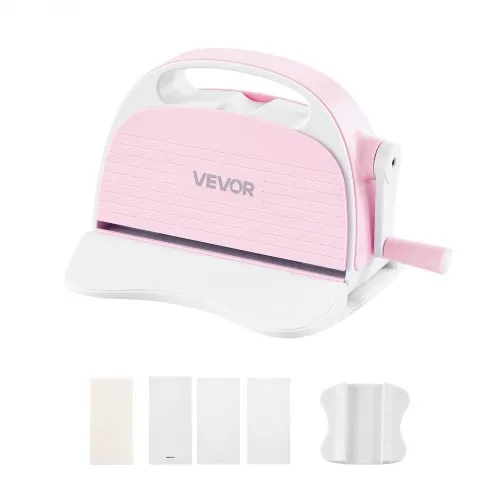 VEVOR handmatige stans- en reliëfmachine, 76 mm snijbreedte, draagbare reliëfmachine met snijplaten, ergonomische handgreep, voor knutselen, scrapbooking, kaarten maken en doe-het-zelfprojecten.