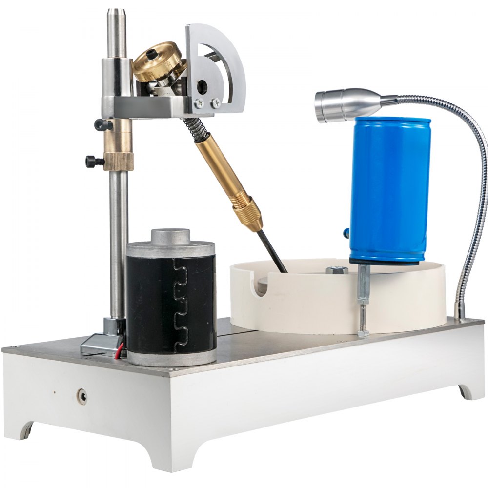 VEVOR Gem Faceting Machine Lapidaire Sieraden Polijstmachine Snelheid 1800 RPM, 120W Gem Facetten Machine 150mm, Gem Snijmachine met Afneembare Wateremmer, Rock Slijpen Polijstmachine voor Gem Jade