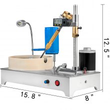 VEVOR Gem Faceting Machine 1800RPM Rock Polisher Lapidary Equipment Jewelry Polisher Gem Cutting Machine Lapidary Grinder Polisher Machine with Digital Display and Mechanical Handle for Gem Stone