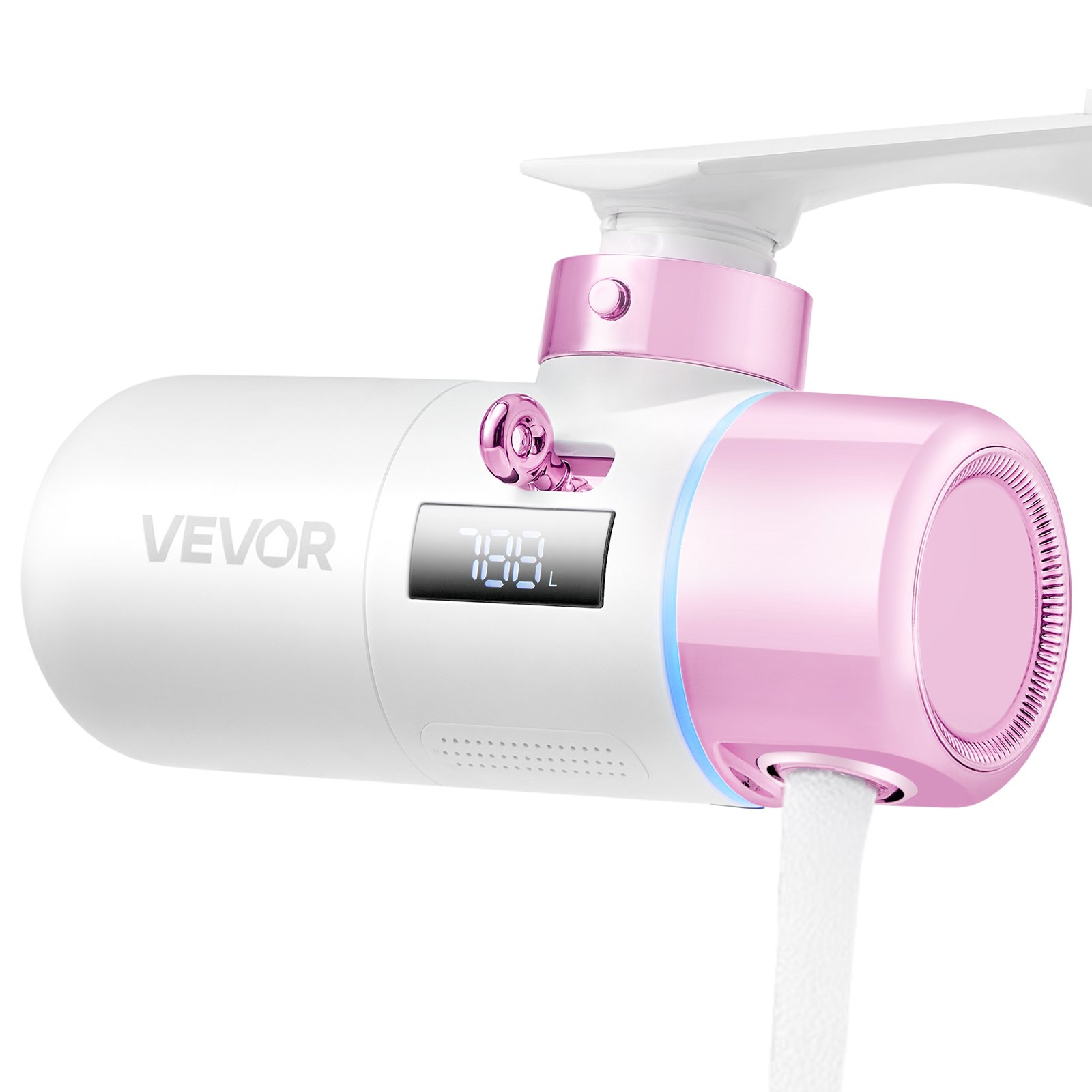 VEVOR Skincare Water Filter, Faucet Mount Water Filters with Micro-nano Bubble for Skin, Sink Tap Purifier, Removes Chlorine with 1 Filter, for Kitchen and Bathroom Faucets, Pink + Gold