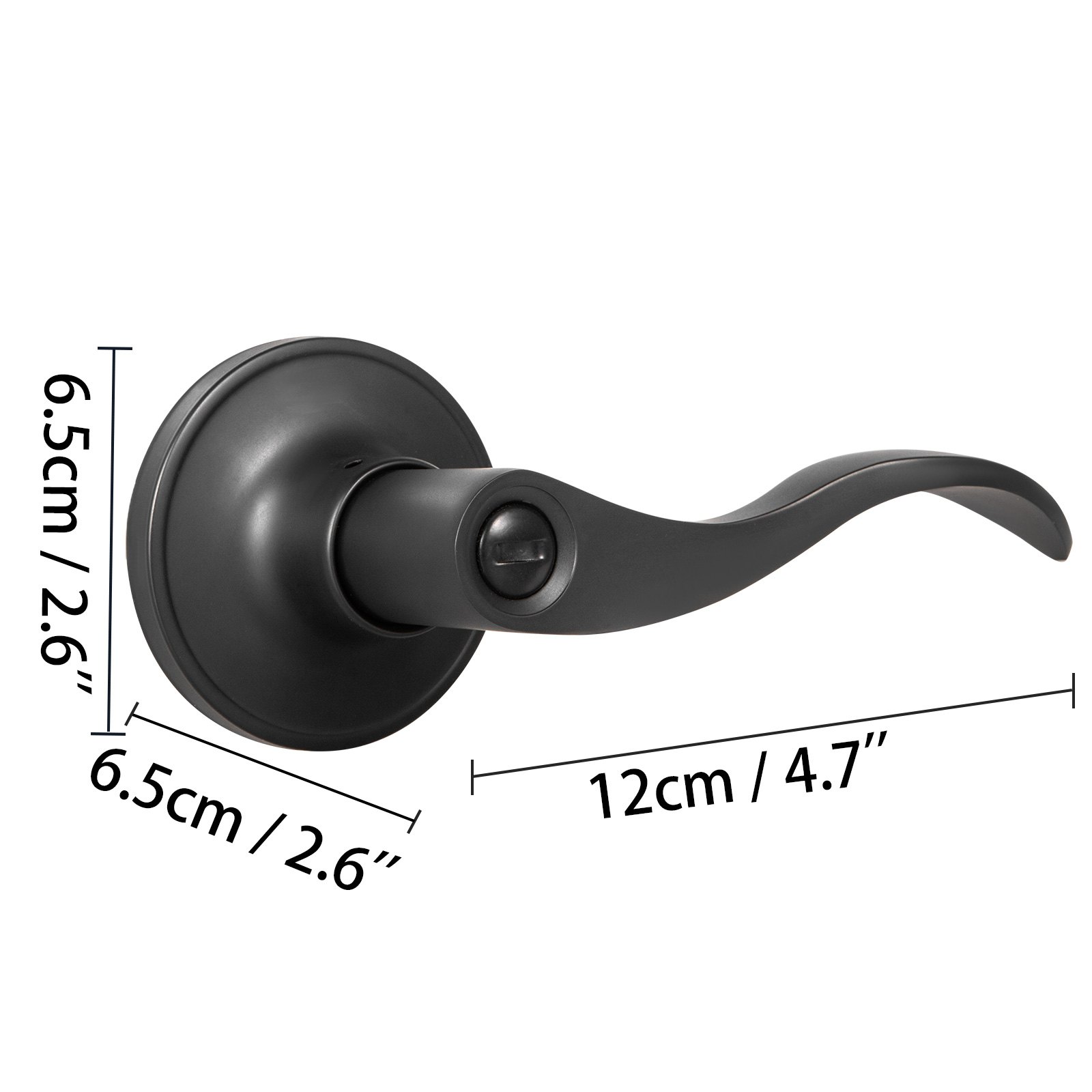 Deurkrukken, binnendeuren, deurschakel, 3-delig deurbeslag voor deuren met een dikte van 35-45 mm