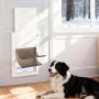 VEVOR Pet Door, Large, with Double Magnetic Flaps and Metal Frame, Strong and Weatherproof Dog Door for Interior and Exterior Doors, Easy to Install, Easy In-and-Out Access for Doggies, White