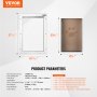 VEVOR Pet Door, 16.65" x 27.44" Aluminum Frame with Lock and Flap System, Weatherproof Doggy Door, Easy to Install in Interior or Exterior Doors, Pet Door Suitable for Cat Doggie Kitties (White-XL)