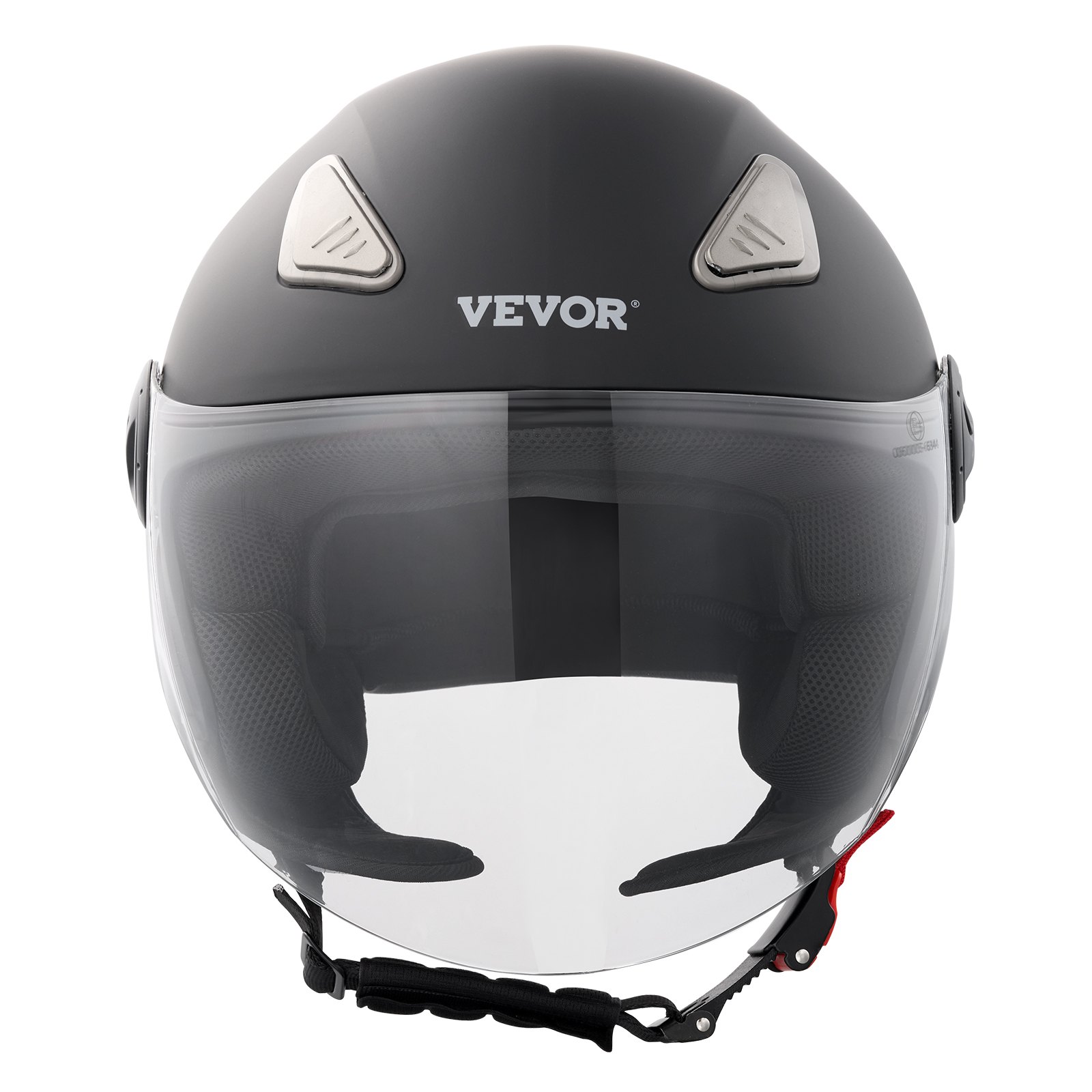 VEVOR Motorhelm Crosshelmen 3/4 Gezicht Maat L, ABS Helmen met Bluetooth-sleuf en verwisselbare lens, DOT-goedgekeurde comfortabele crosshelm, voor jongeren en volwassenen Zwart