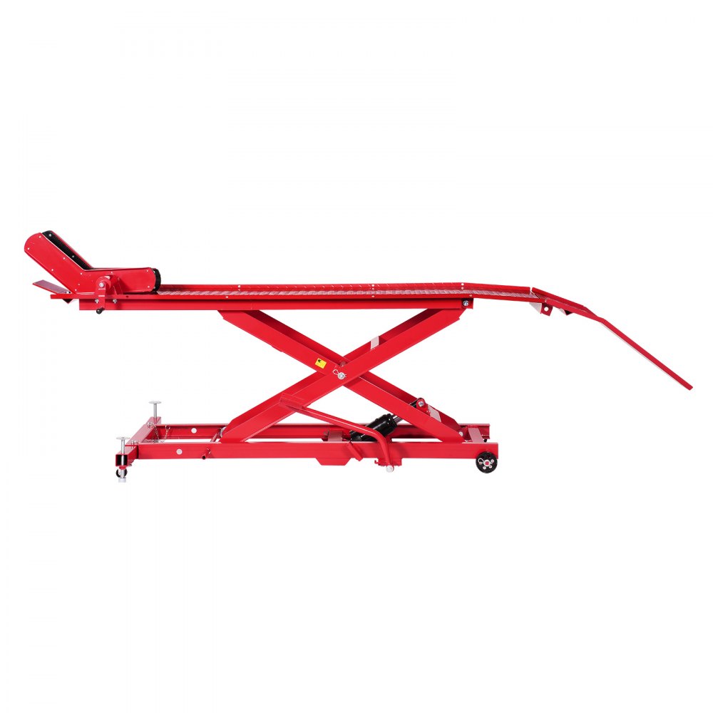 VEVOR Motorcycle Lift Table, 1000lbs Weight Capacity, 360° Flexible Moving Motorcycle Jack Stand, 8.6-31 in Height Range, Heavy Duty Bike Repair Stand with Security Lock for ATVs, Dirt Bike