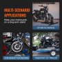 VEVOR Motorfiets Voorwielblok Motorfietsstandaard 381-558,8 mm Verstelbaar, Motorfiets Wielblokstandaard Laadvermogen 816,5 kg, Geschikt voor 76,2-203,2 mm Bandbreedte Voor Paddock Stand