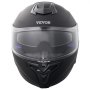 VEVOR Motorhelm Motocrosshelmen Integraalhelm Maat S, ABS Helmen met Bluetooth-aansluiting en verwisselbare lens, DOT-goedgekeurde comfortabele motorcrosshelm, voor jongeren en volwassenen Zwart