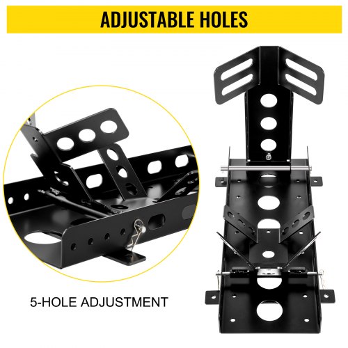 VEVOR Heavy Duty Motorcycle Voorwiel 63,5x31,5x38 cm Motorcycle Wheel Chock Zwarte Paddockstand Voorwiel van Hoogwaardig Staal met 1360 kg Laadvermogen voor Wielmaten van 355,6-560 mm Diameter Wielen