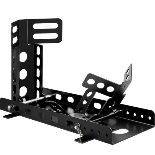 VEVOR Heavy Duty Motorcycle Voorwiel 63,5x31,5x38 cm Motorcycle Wheel Chock Zwarte Paddockstand Voorwiel van Hoogwaardig Staal met 1360 kg Laadvermogen voor Wielmaten van 355,6-560 mm Diameter Wielen