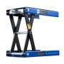 VEVOR Motorcycle Lift, 1100 lbs Motorcycle Scissor Lift Jack with Wide Deck & Lock Pin, 3.74"-13.38" Center Hoist Crank Stand, Steel Scissor Jack for Street Bikes, Cruiser Bikes, Touring, Blue/Black