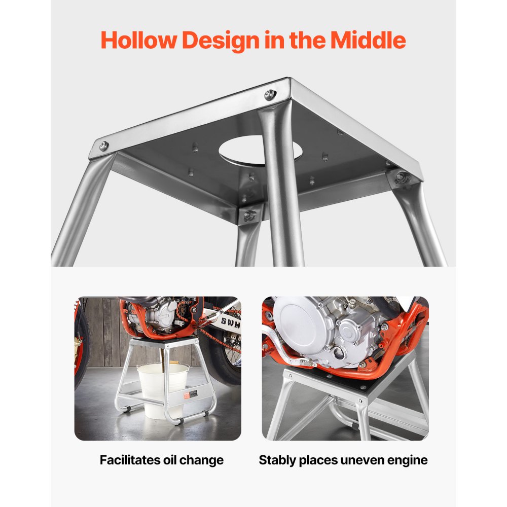 VEVOR Dirt Bike Stand Pit Stand, Universele antislip off-road onderhoudslift, Motorstandaard voor motor- en powersportonderhoud, 498 kg laadvermogen Stand Lift Lifting Stand