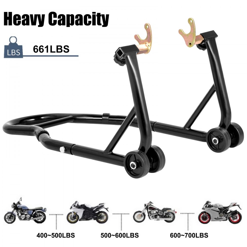 Vevor Paddockstand Achterwiel Motorcycle Rear Paddock Stands Zwart 4 Stuk Wielen
