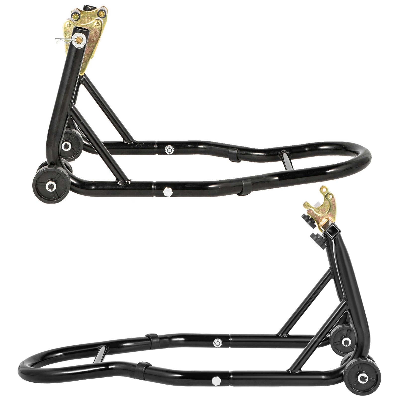 Vevor Paddockstand Achterwiel Motorcycle Rear Paddock Stands Zwart 4 Stuk Wielen