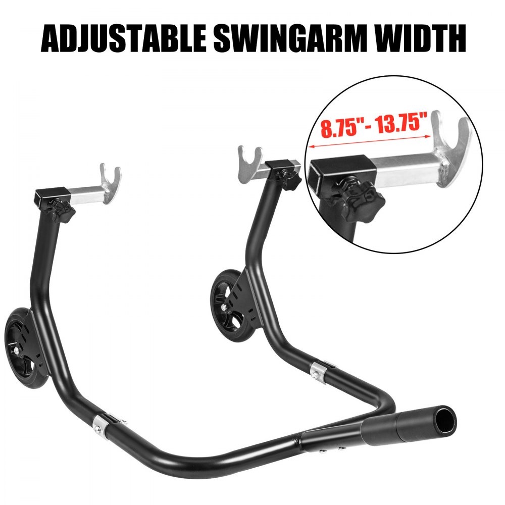 Vevor Paddockstand Achterwiel Motorcycle Rear Paddock Stands Zwart 222-349 Mm