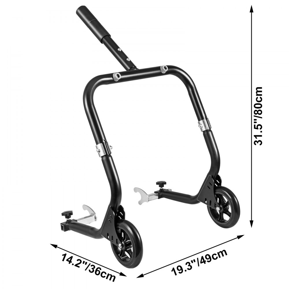 Vevor Paddockstand Achterwiel Motorcycle Rear Paddock Stands Zwart 222-349 Mm