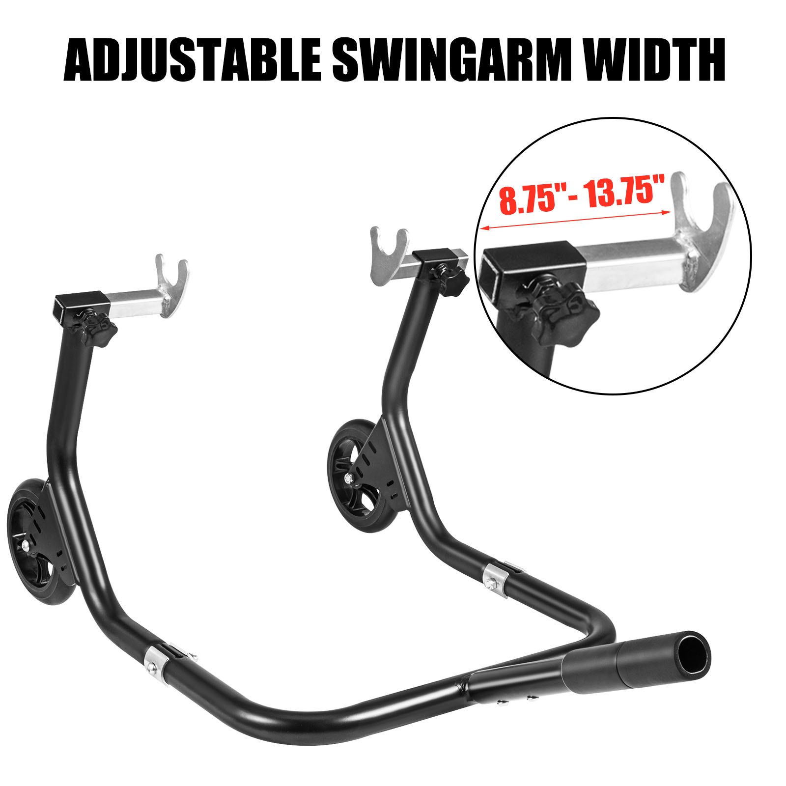 Vevor Paddockstand Achterwiel Motorcycle Rear Paddock Stands Zwart 222-349 Mm