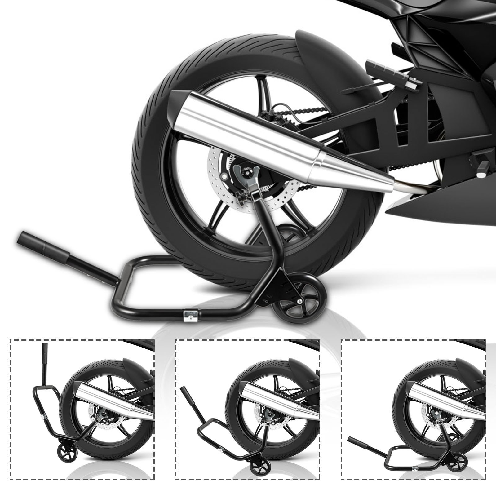 Vevor Paddockstand Achterwiel Motorcycle Rear Paddock Stands Zwart 222-349 Mm