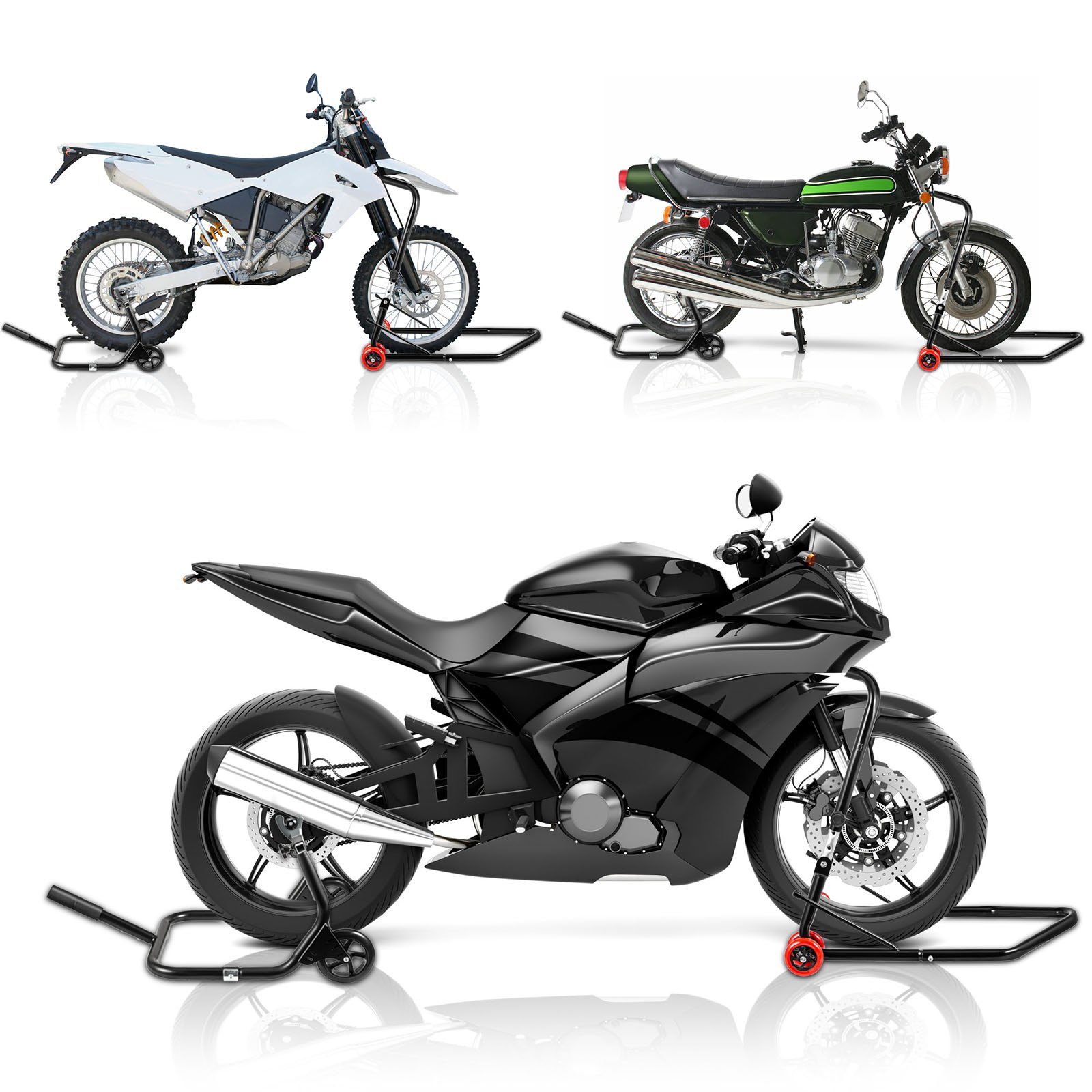 Vevor Paddockstand Achterwiel Motorcycle Rear Paddock Stands Zwart 222-349 Mm