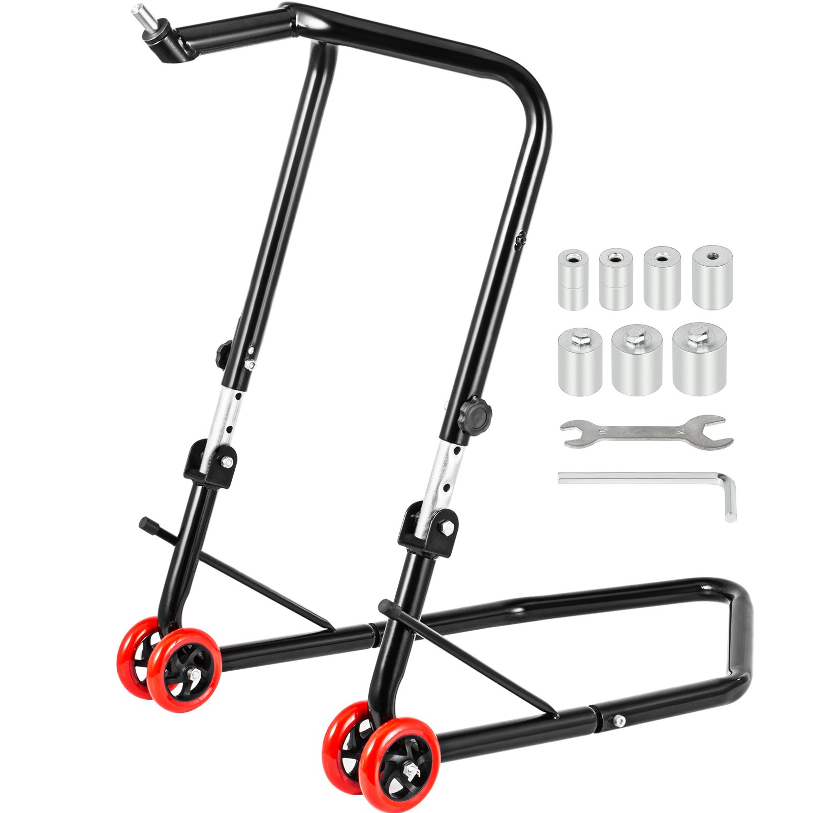 Vevor Paddockstand Voorwiel Motorcycle Front Paddock Stands Zwart Met 76 Mm Wiel