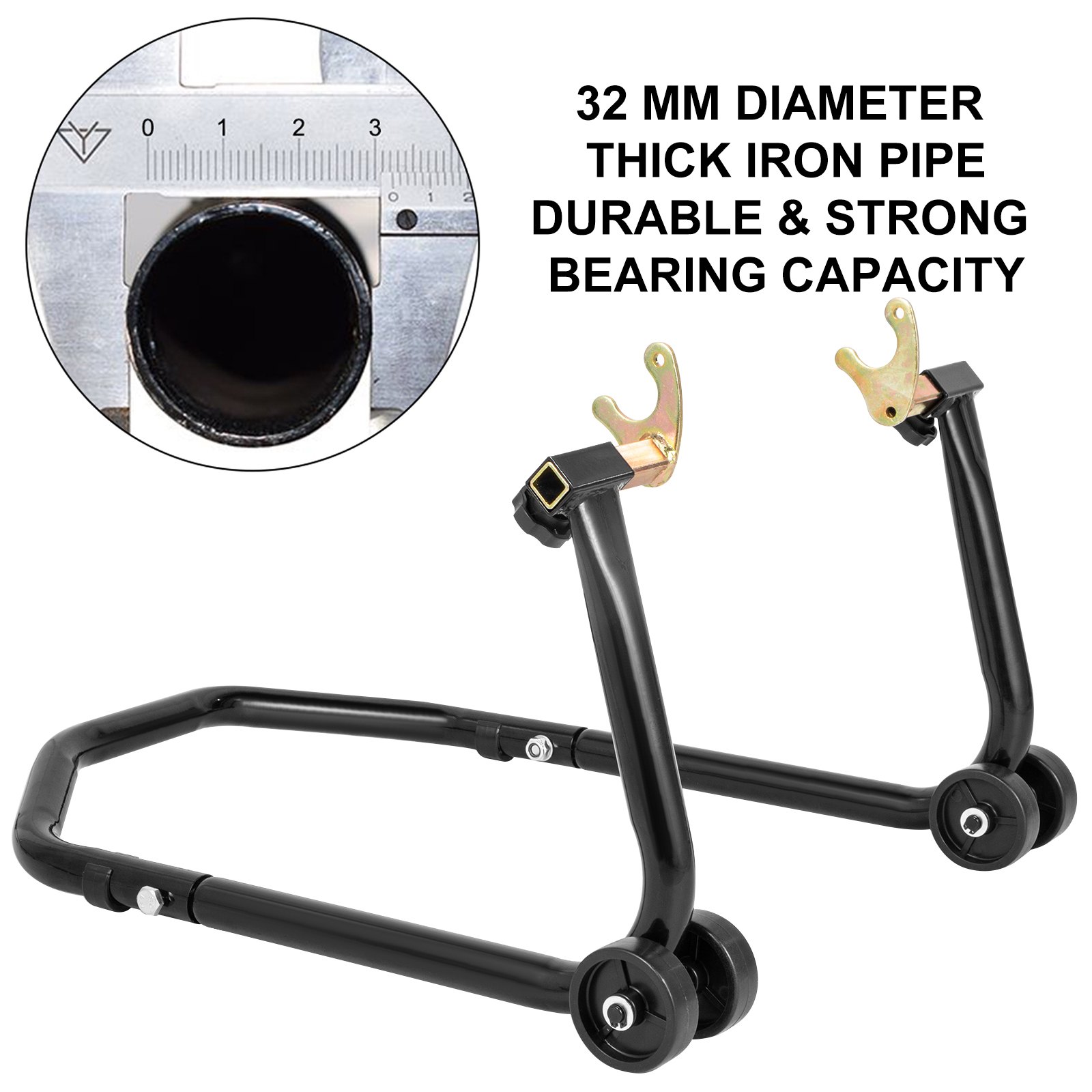 Vevor Paddockstand Achterwiel Motorcycle Rear Paddock Stands Zwart 4,30kg 4xwiel