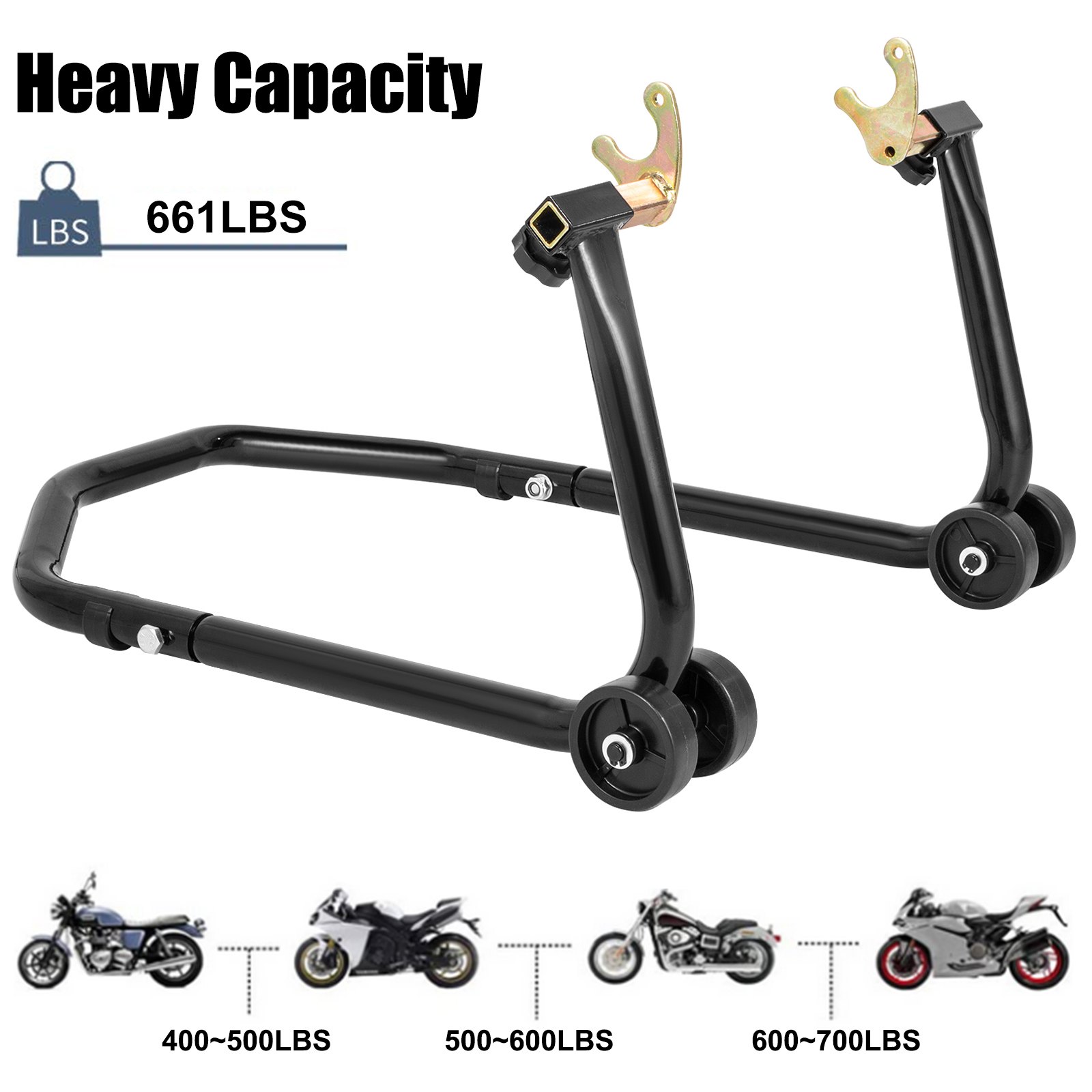 Vevor Paddockstand Achterwiel Motorcycle Rear Paddock Stands Zwart 4,30kg 4xwiel